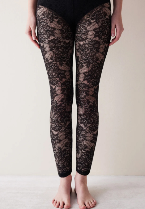 Colanți damă Penti „Lacy” din dantelă- transparent, Culoare Negru.Engros